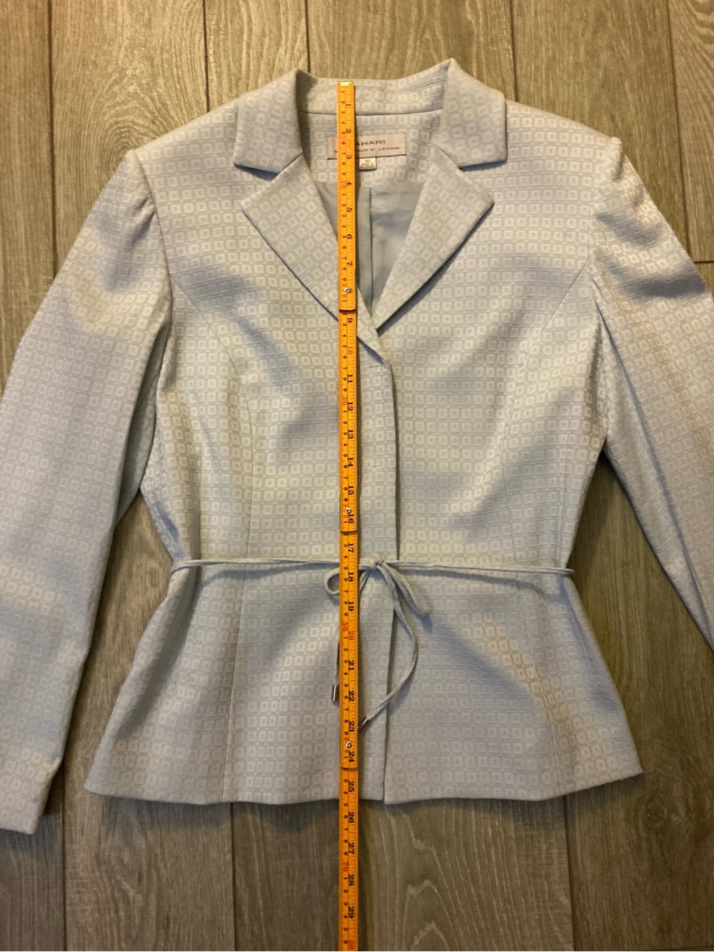Tahari Pale Blue Tailored Skirt Suit - Picture 12 of 14